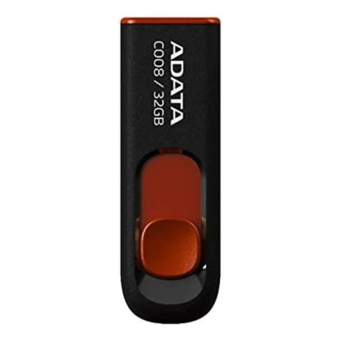 Adata C008 32GB USB 2.0 Retractable Scratchproof and Dirt-Repellent Flash Drive (Red) - Image 4