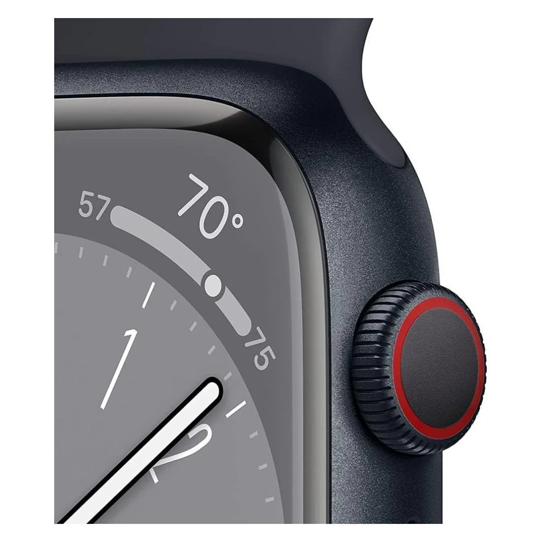 Apple Watch Series 8 GPS 45mm Aluminum Case with Sport Band (Midnight) (Used) - Image 3