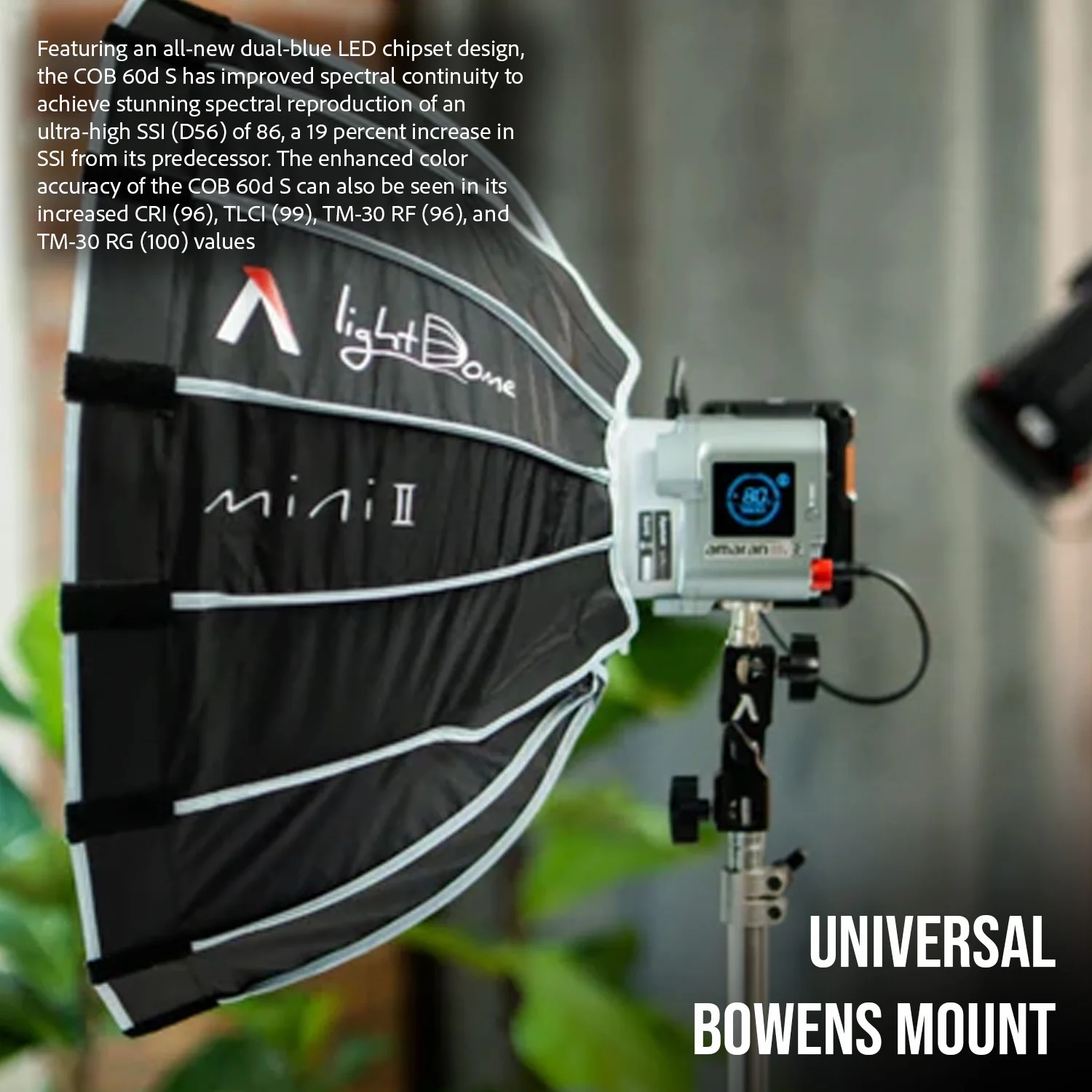 Aputure Amaran COB 60D S Point Source LED 65W Daylight with Amaran Light Dome Mini SE Softbox Bundle - Image 6
