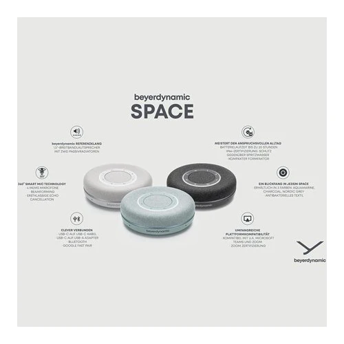 beyerdynamic SPACE Personal Speakerphone (Nordic Gray) - Image 6