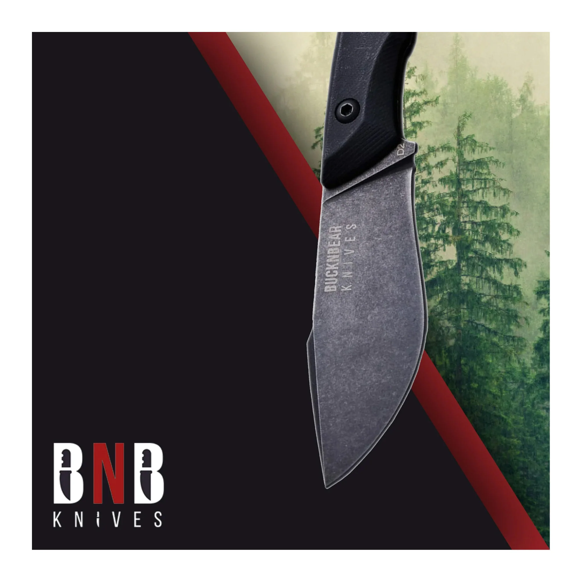 BNB Knives Piranha Precision Knife (Army Black) - Image 8