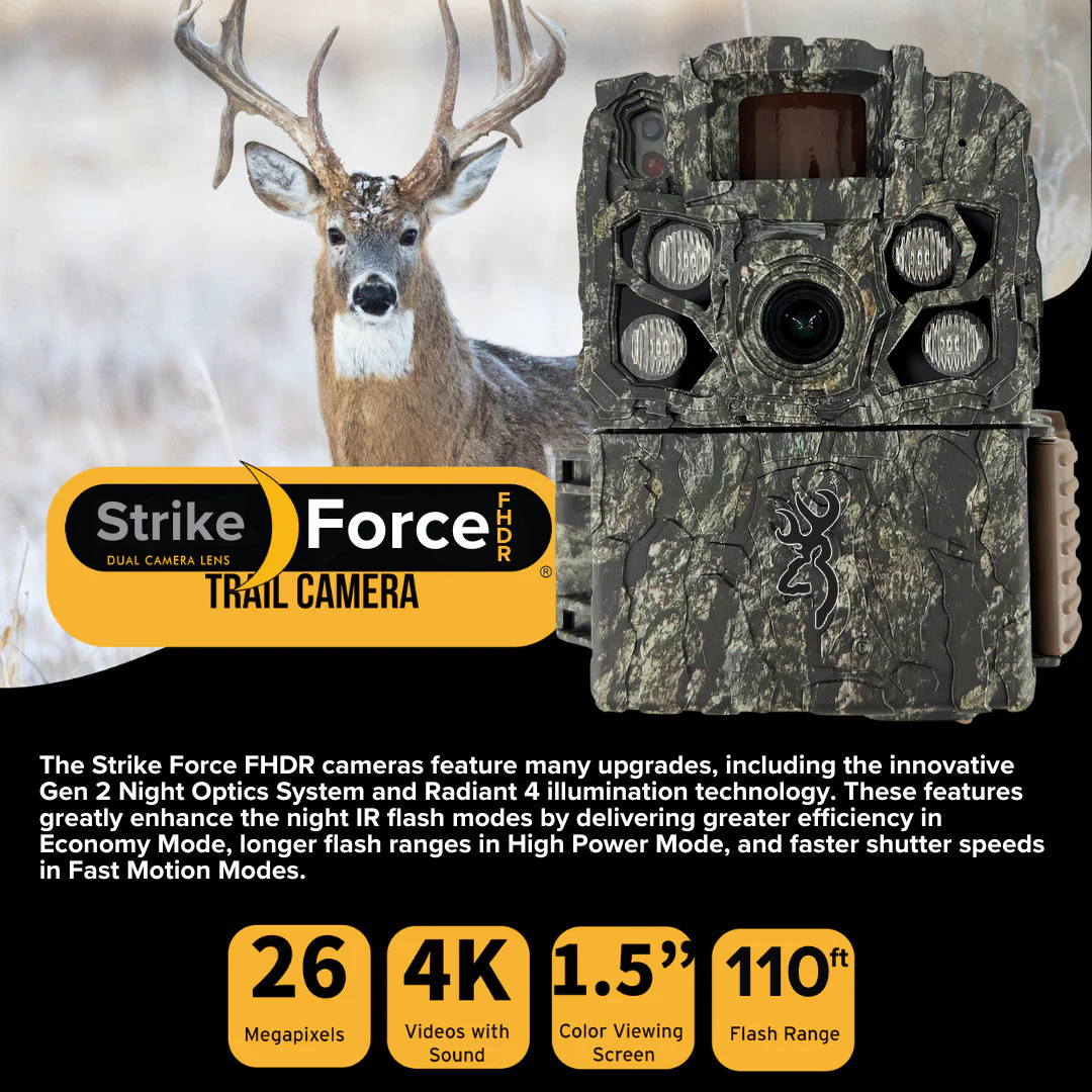 Browning Trail Cameras Strike Force FHDR (2-Pack) with 2 x 32GB Memory Card and Card Reader Bundle - Image 2