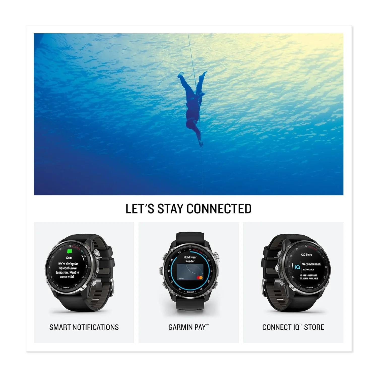 Garmin Descent Mk3i 51mm Smartwatch Dive Computer (Silver/Black PVD Titanium) - Image 7