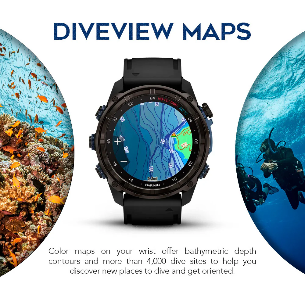 Garmin Descent Mk3i Watch Style-Dive Computer (Carbon Gray, Black) with Descent T2 Transceiver - Image 4