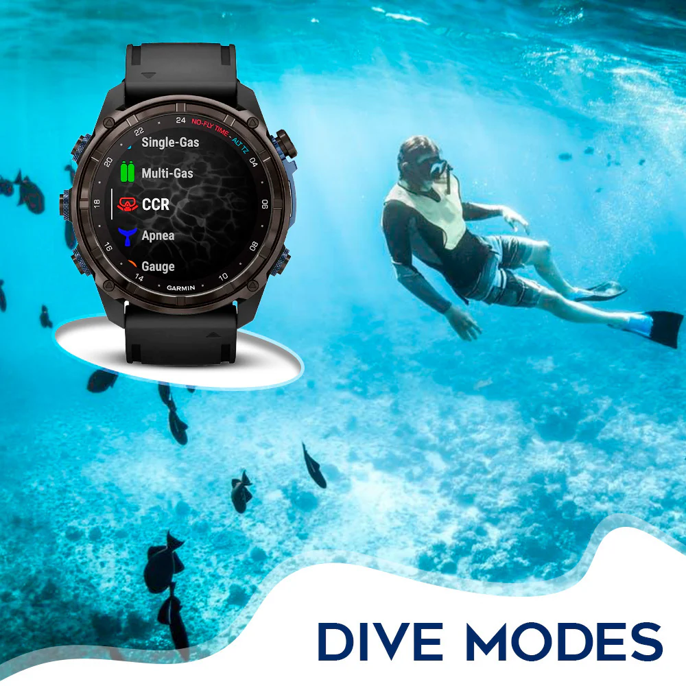 Garmin Descent Mk3i Watch Style-Dive Computer (Carbon Gray, Black) with Descent T2 Transceiver - Image 5
