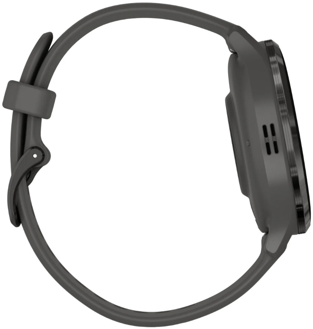 Garmin Venu 3S Slate Stainless Steel Bezel Smart Watch with 41mm Pebble Gray Case and Silicone Band - Image 6