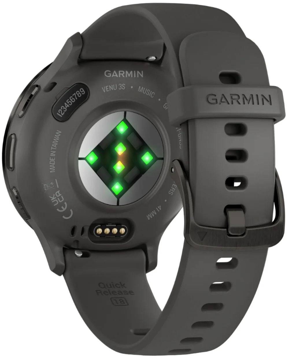 Garmin Venu 3S Slate Stainless Steel Bezel Smart Watch with 41mm Pebble Gray Case and Silicone Band - Image 7
