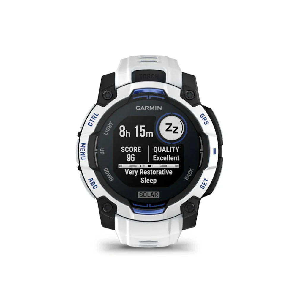 Garmin Instinct 3 GPS Smartwatch (Whitestone/Bolt Blue) - Image 10