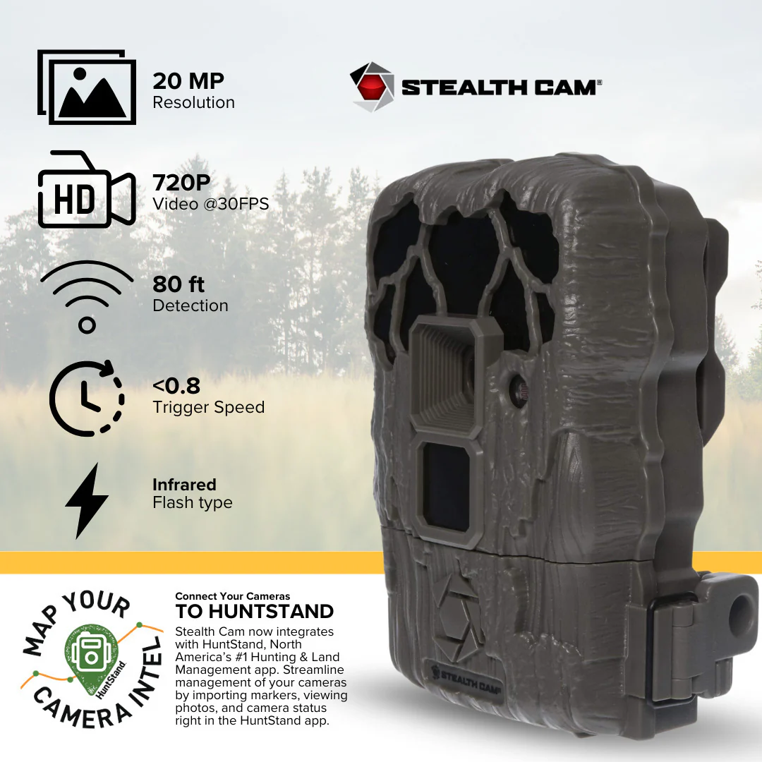 Stealth Cam 20MP Trail Camera with 60 Feet Range Detection and 720P Video Resolution (2-Pack) Bundle - Image 2