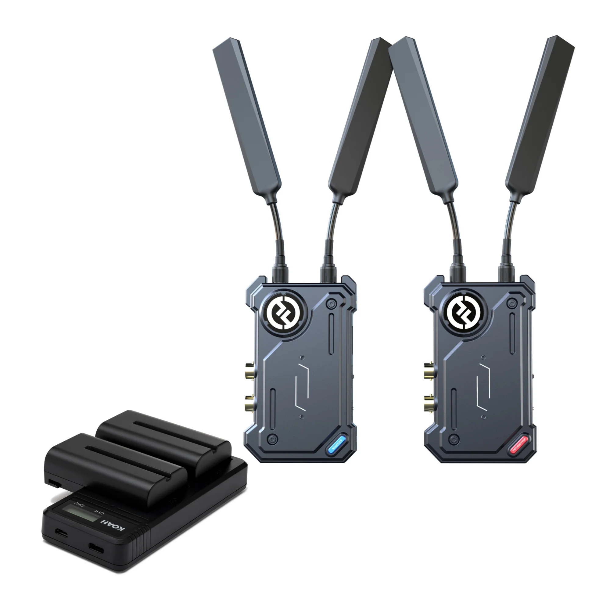 Hollyland Cosmo C1 Wireless SDI/HDMI Transmission System with 2-Pack NP-F570 Battery and LCD Charger