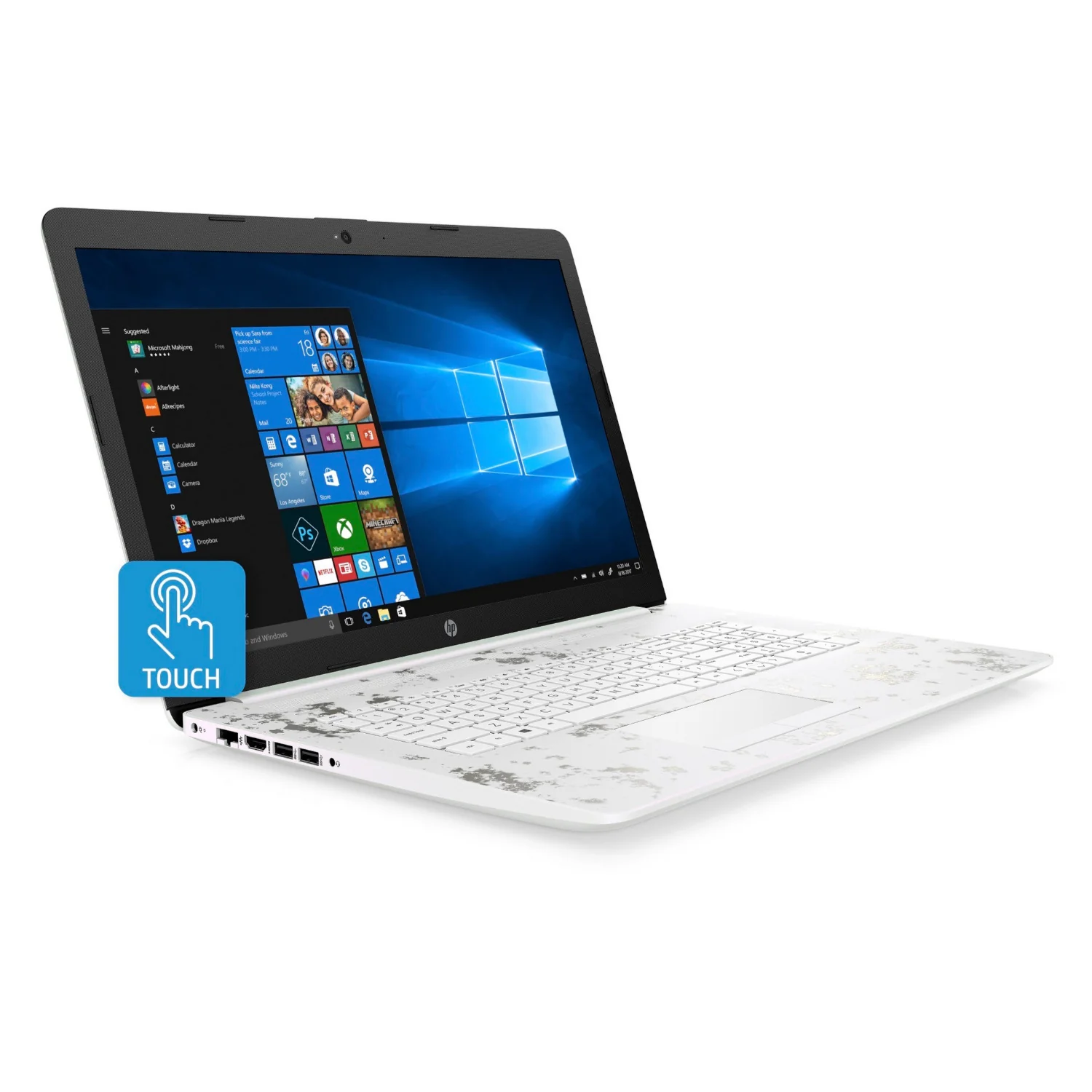 HP Laptop, 15.6" HD Touch, Intel Core i5-8250U, 8GB RAM, 1TB HDD, Microsoft 365 Personal 1-Year (Pearl White) (Certified Refurbished) - Image 3