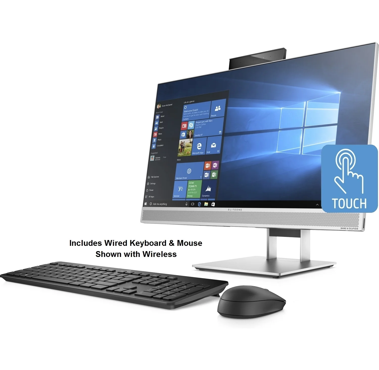 HP EliteOne 800 G4 23.8" FHD Touch All-in-One PC, Intel Core i5-8500, 8GB RAM, 1TB HDD, Windows 10 Pro (Certified Refurbished) - Image 2
