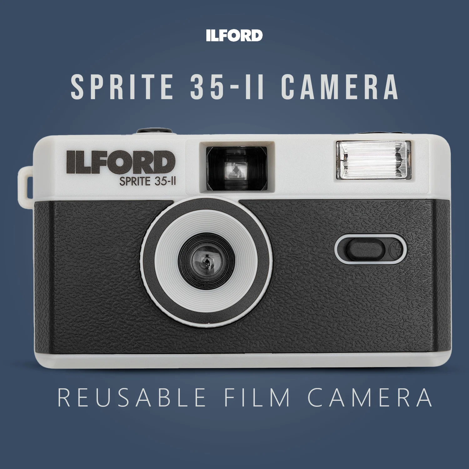 Ilford Sprite 35-II Reloadable 35mm Analog Film Camera and Ilford Film Roll (3-Pack) Bundle - Image 2