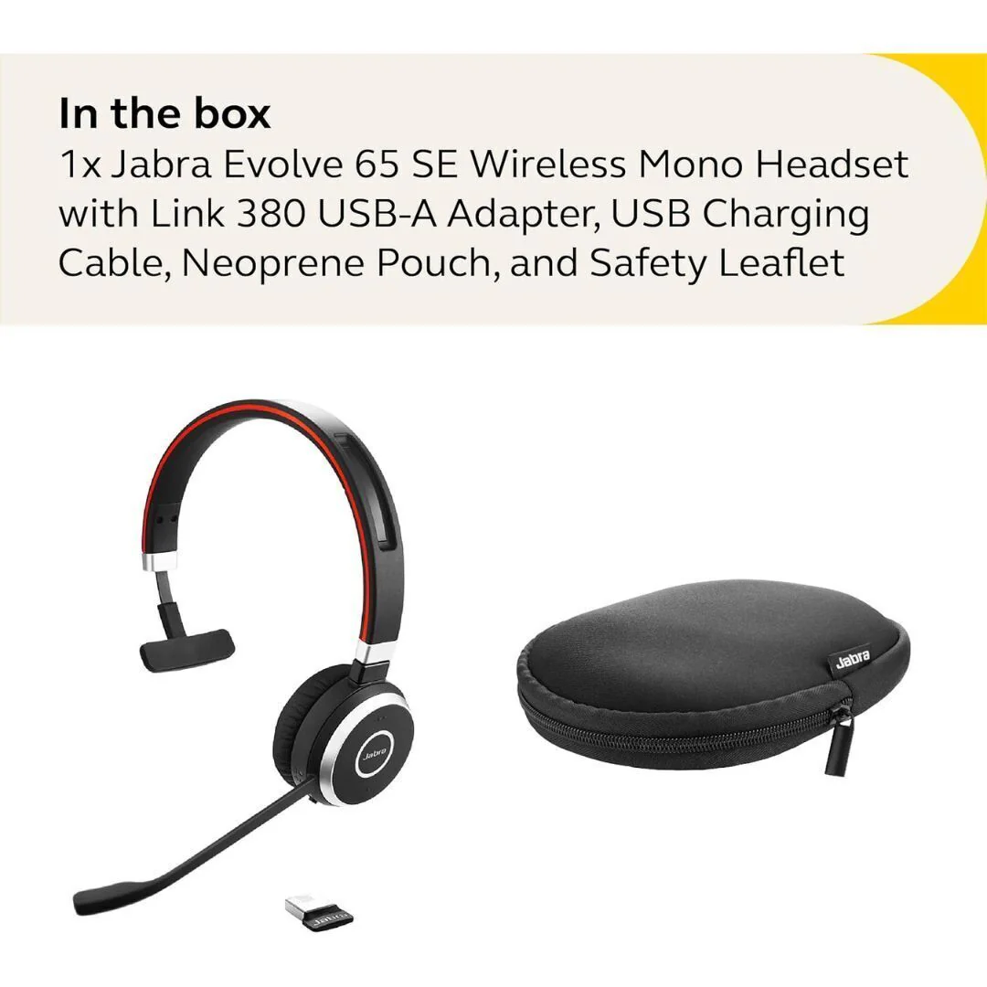 Jabra Evolve 65 SE Link380A MS - Mono Headset - Image 3