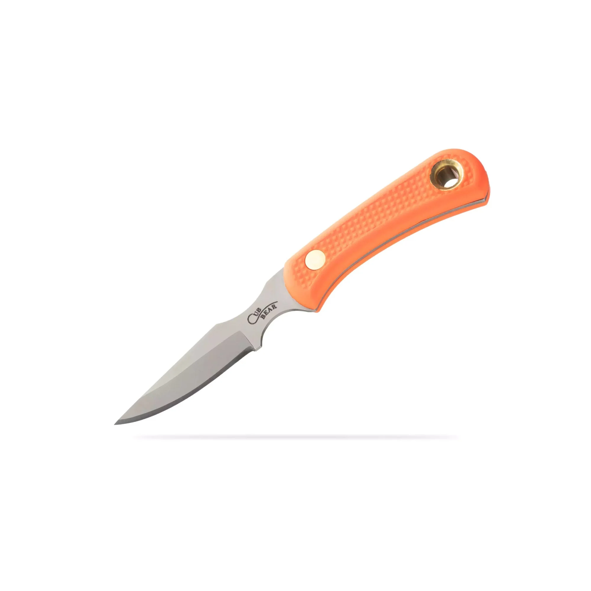 Knives of Alaska Cub Bear D2 Steel Blade with Leather Sheath (Orange) - Image 4