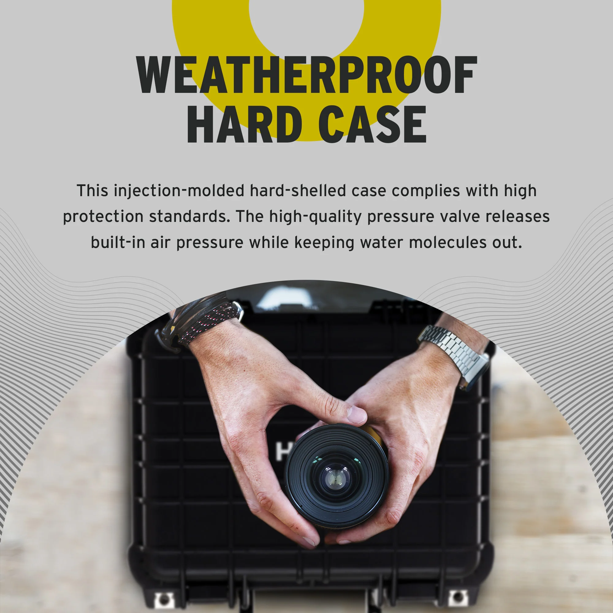 Koah Weatherproof Hard Case with Customizable Foam (13 x 11 x 6 Inch) - Image 7