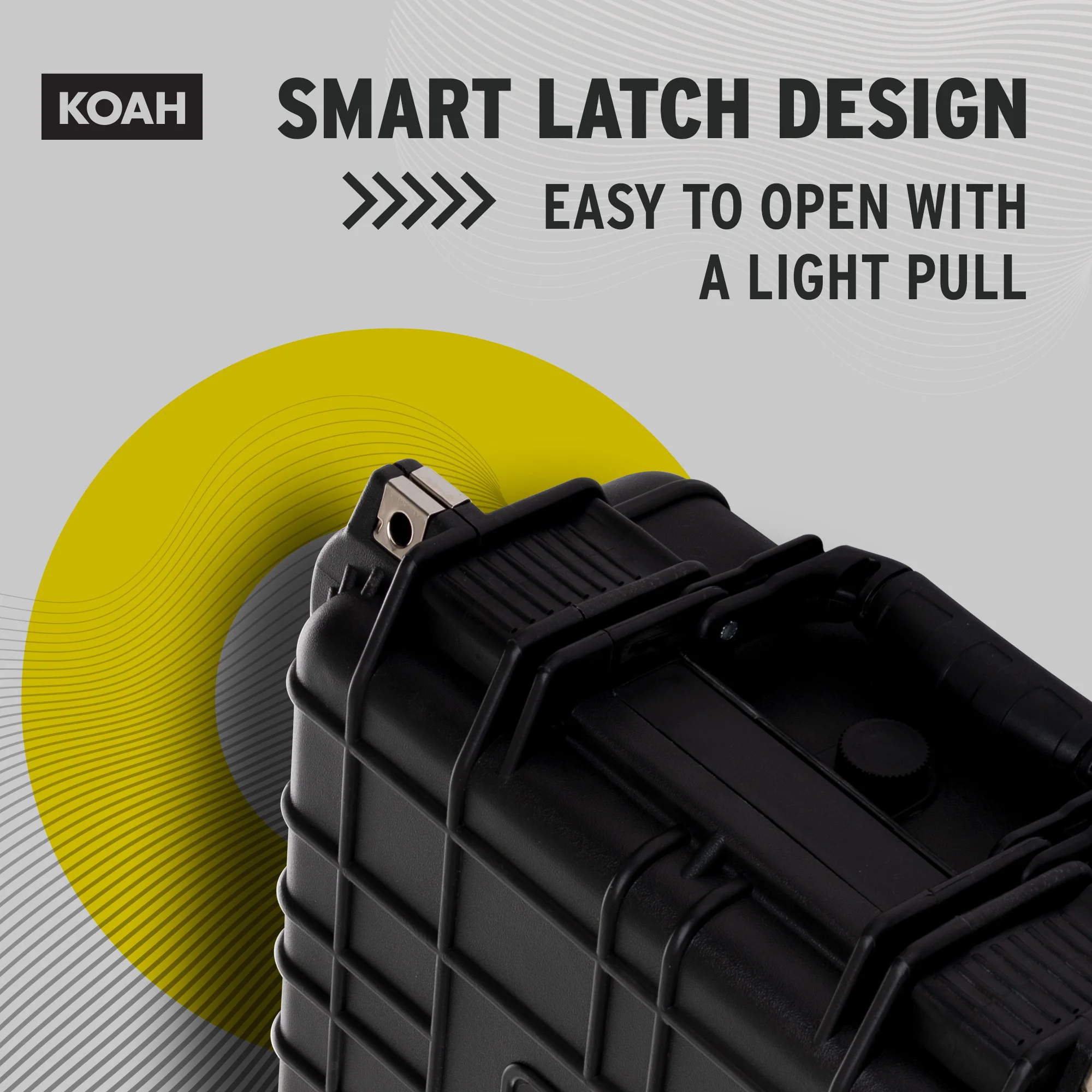 Koah Weatherproof Hard Case with Customizable Foam (13 x 11 x 6 Inch) - Image 9