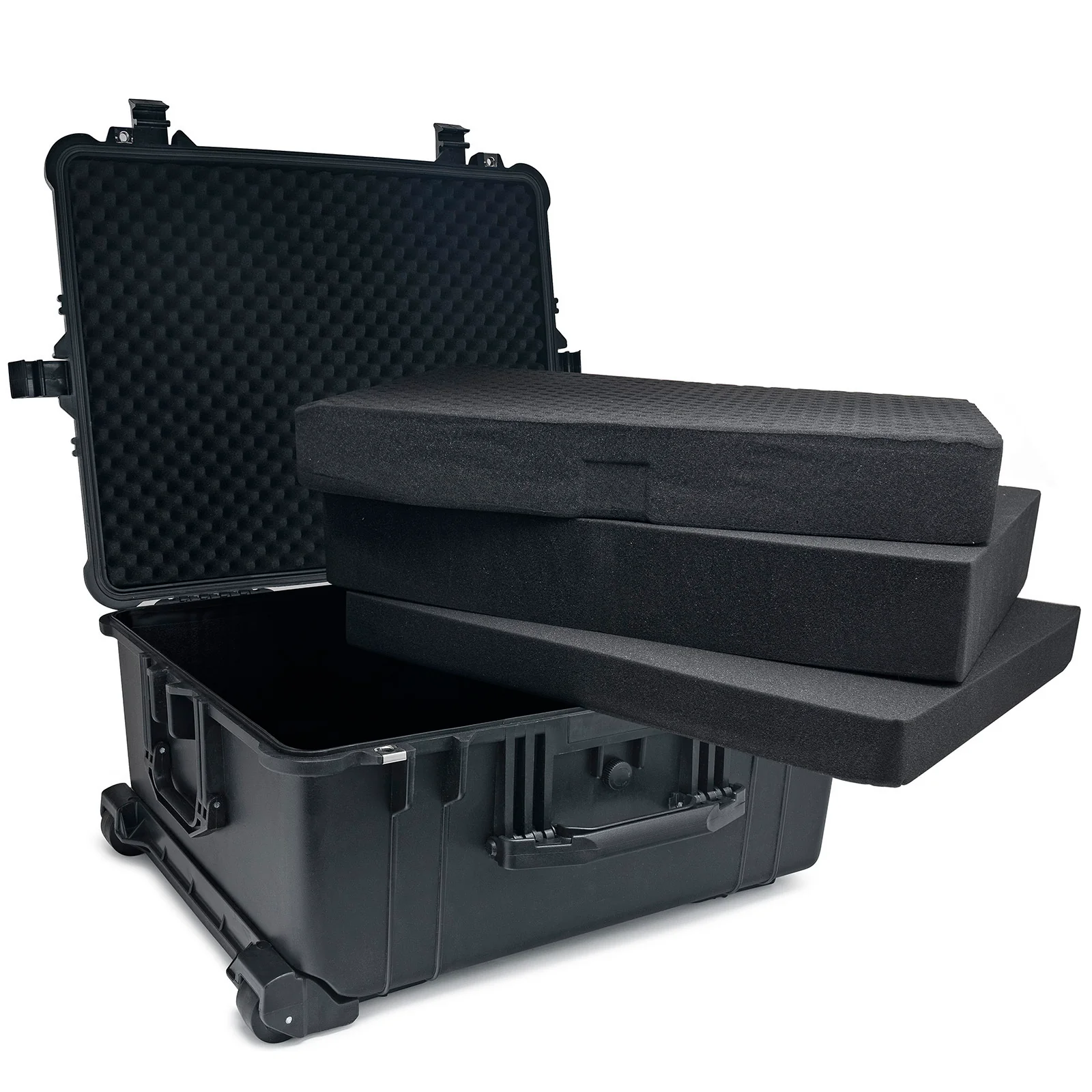 Koah Weatherproof Wheeled Hard Case with Customizable Foam (25 x 20 x 12 Inch, 2-Pack) - Image 4