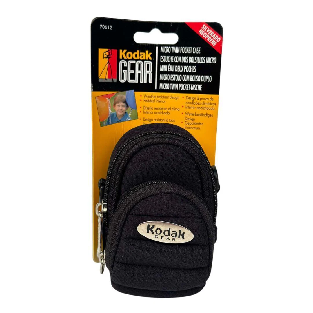 Kodak Gear Silverado P04 Small Pouch Micro Twin Pocket Case with Weather-Resistant Design (Black) - Image 4