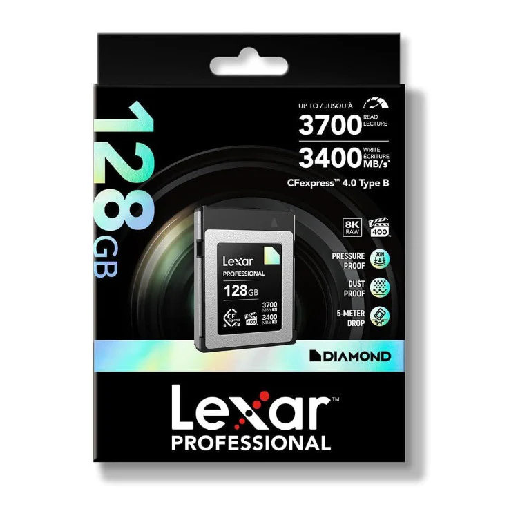Lexar 128GB Professional DIAMOND CFexpress 4.0 Type B Memory Card - Image 5