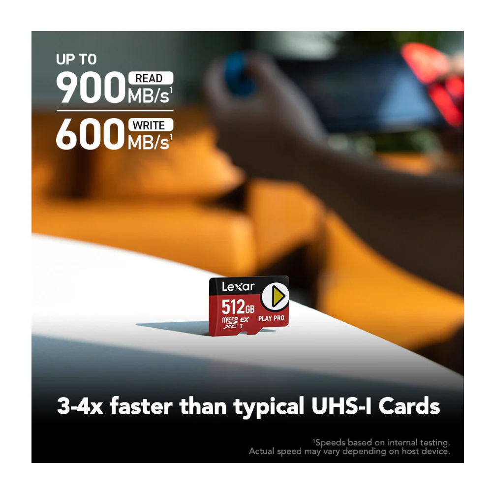 Lexar 512GB PLAY PRO microSDXC Express Memory Card with Card Reader Bundle - Image 4