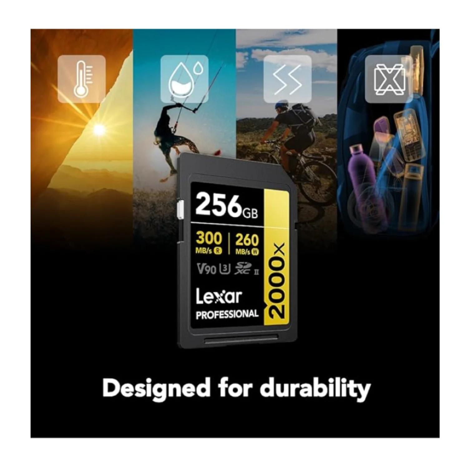 Lexar Professional 256GB 2000x UHS-II SDXC Memory Card - Image 5