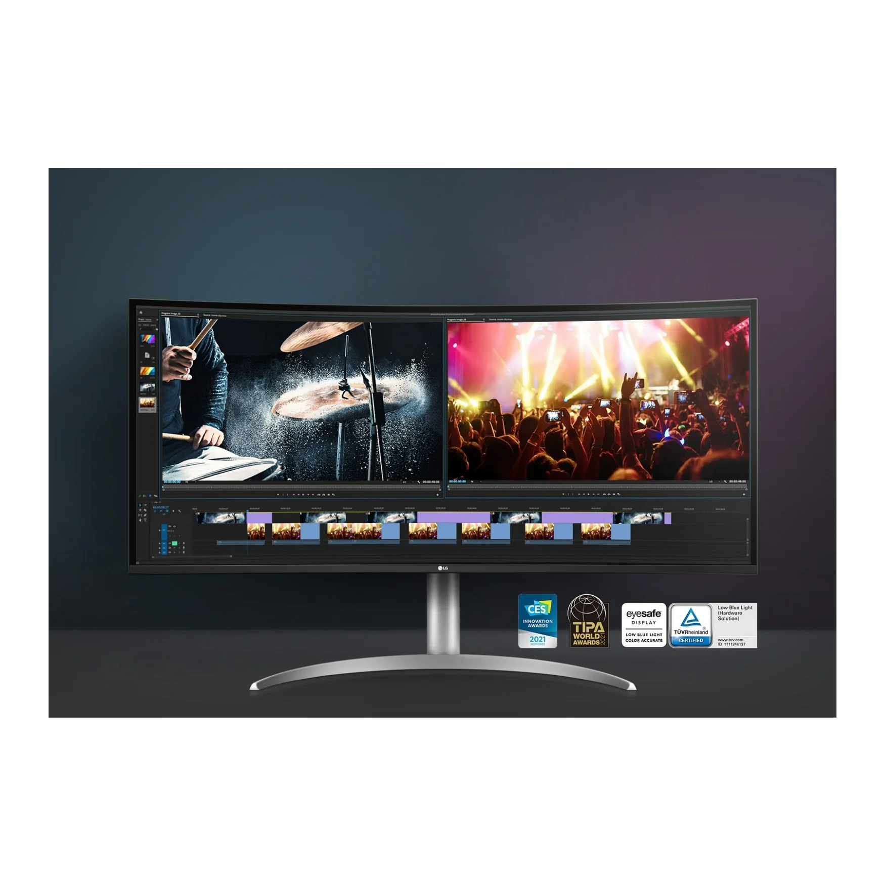 LG 40WP95C-W 39.7" 5K2K Curved UltraWide Nano IPS Monitor with Thunderbolt 4 (Certified Refurbished) - Image 2