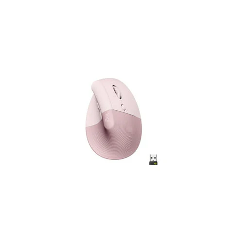 Logitech Lift Vertical Wireless Ergonomic Mouse with Customizable Buttons - Rose - Image 2
