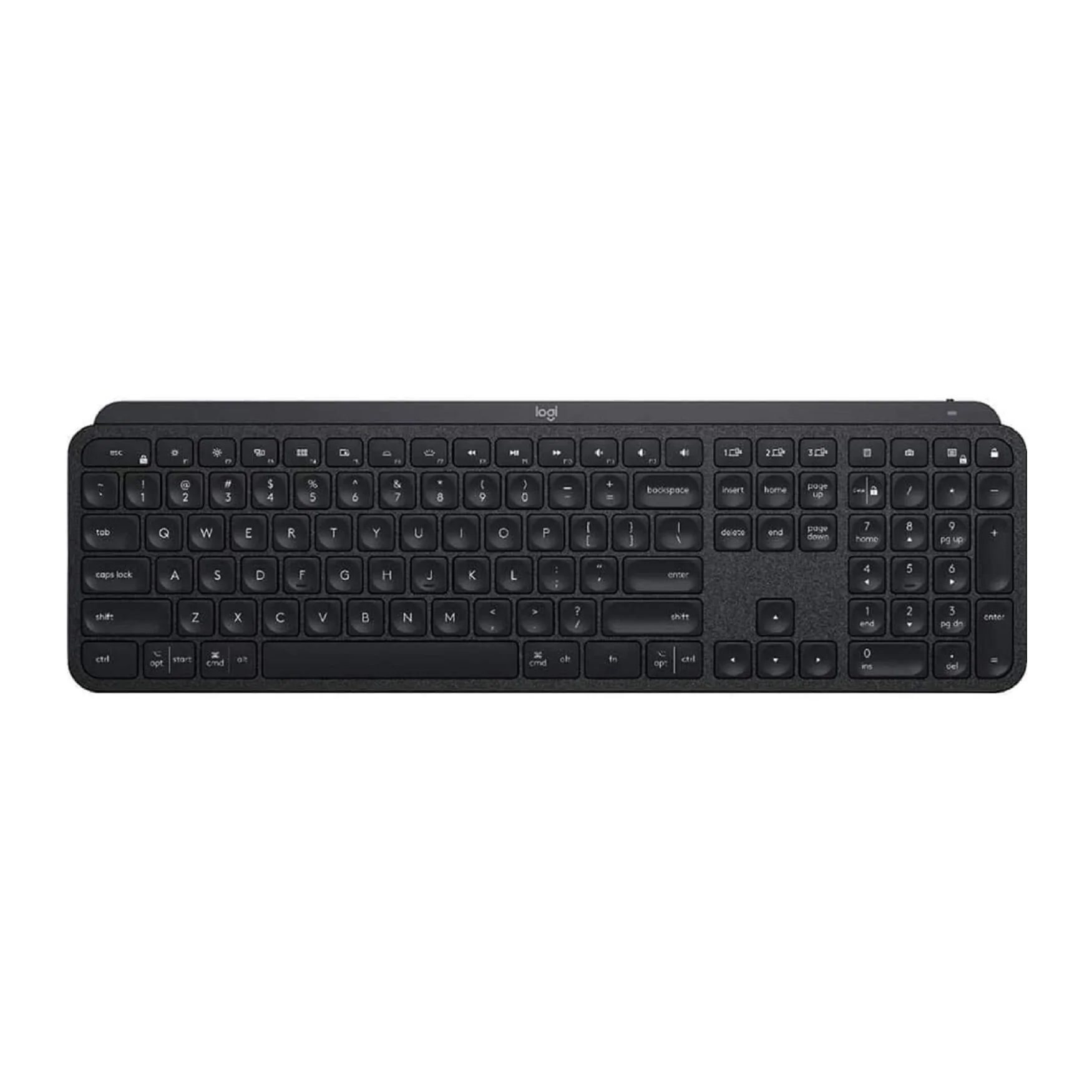 Logitech MX Keys Advanced Wireless Illuminated Keyboard with MX Palm Rest and 4-Port 3.0 USB Hub - Image 5