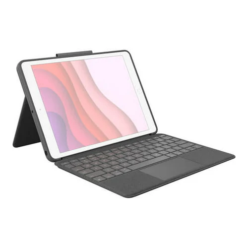 Logitech Combo Touch Backlit Keyboard Case for Apple iPad (7th, 8th, and 9th Gen, Graphite)