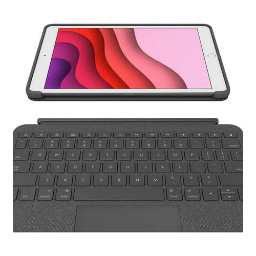 Logitech Combo Touch Backlit Keyboard Case for Apple iPad (7th, 8th, and 9th Gen, Graphite) - Image 6