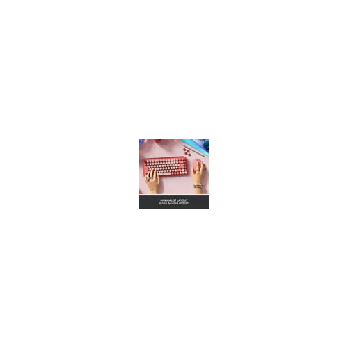 Logitech POP Keys Wireless Mechanical Keyboard with Emoji Keys Heartbreaker Rose - Image 17