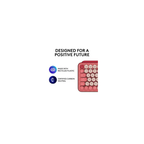 Logitech POP Keys Wireless Mechanical Keyboard with Emoji Keys Heartbreaker Rose - Image 19