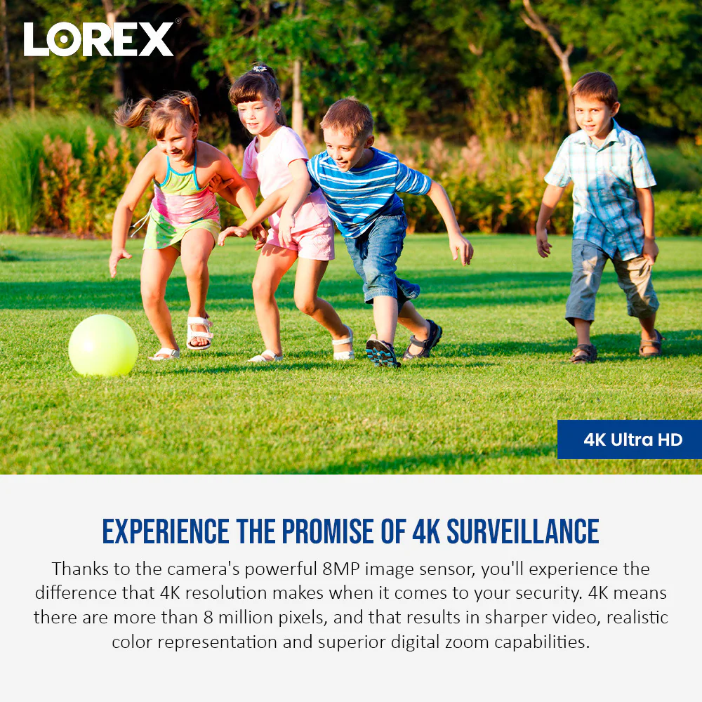 Lorex 4K Ultra HD Smart Deterrence IP 8MP Remote Access Dome Camera (2-Pack) Bundle - Image 5