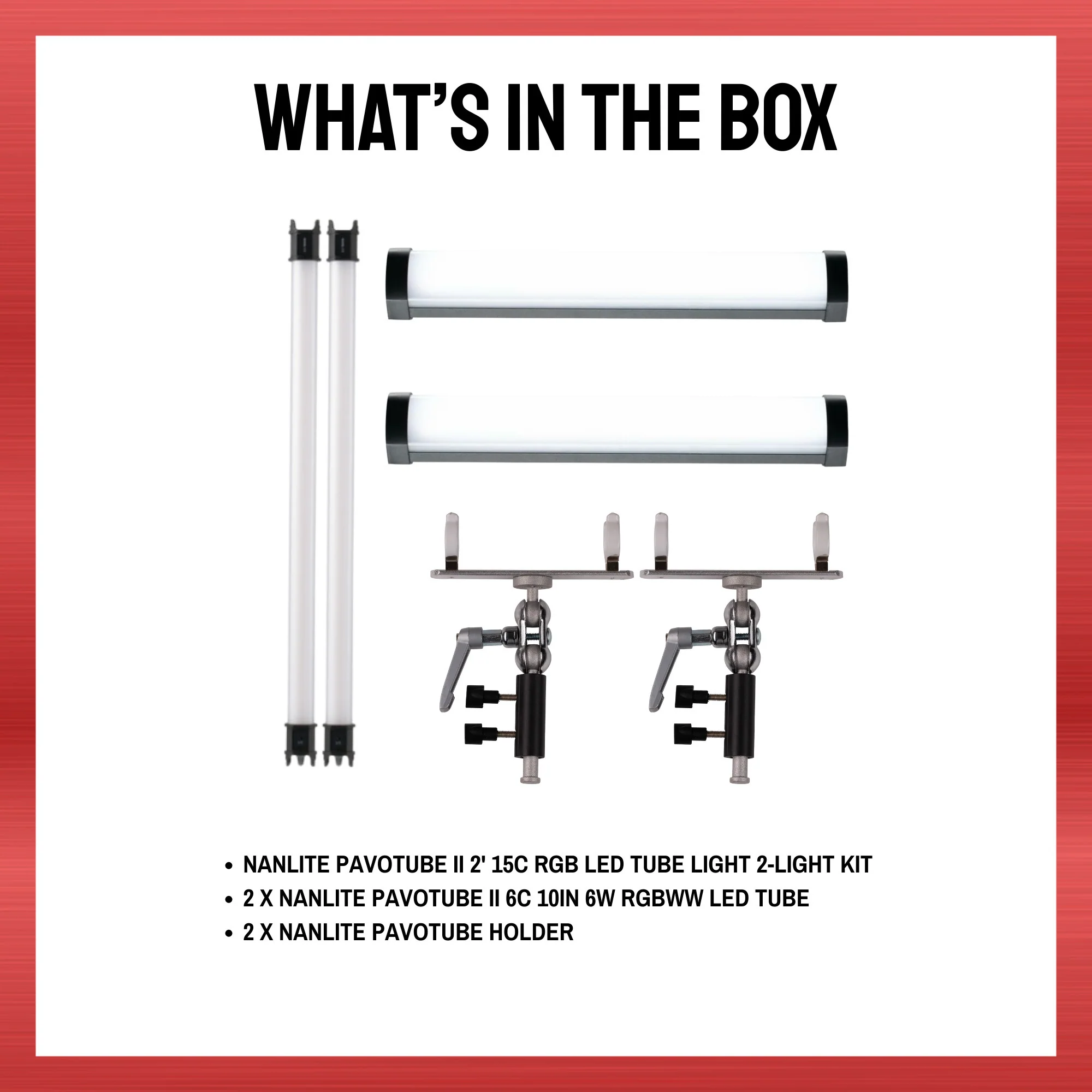Nanlite PavoTube II 2' 15C RGB LED Tube Light (2-Light Kit) Bundle - Image 10