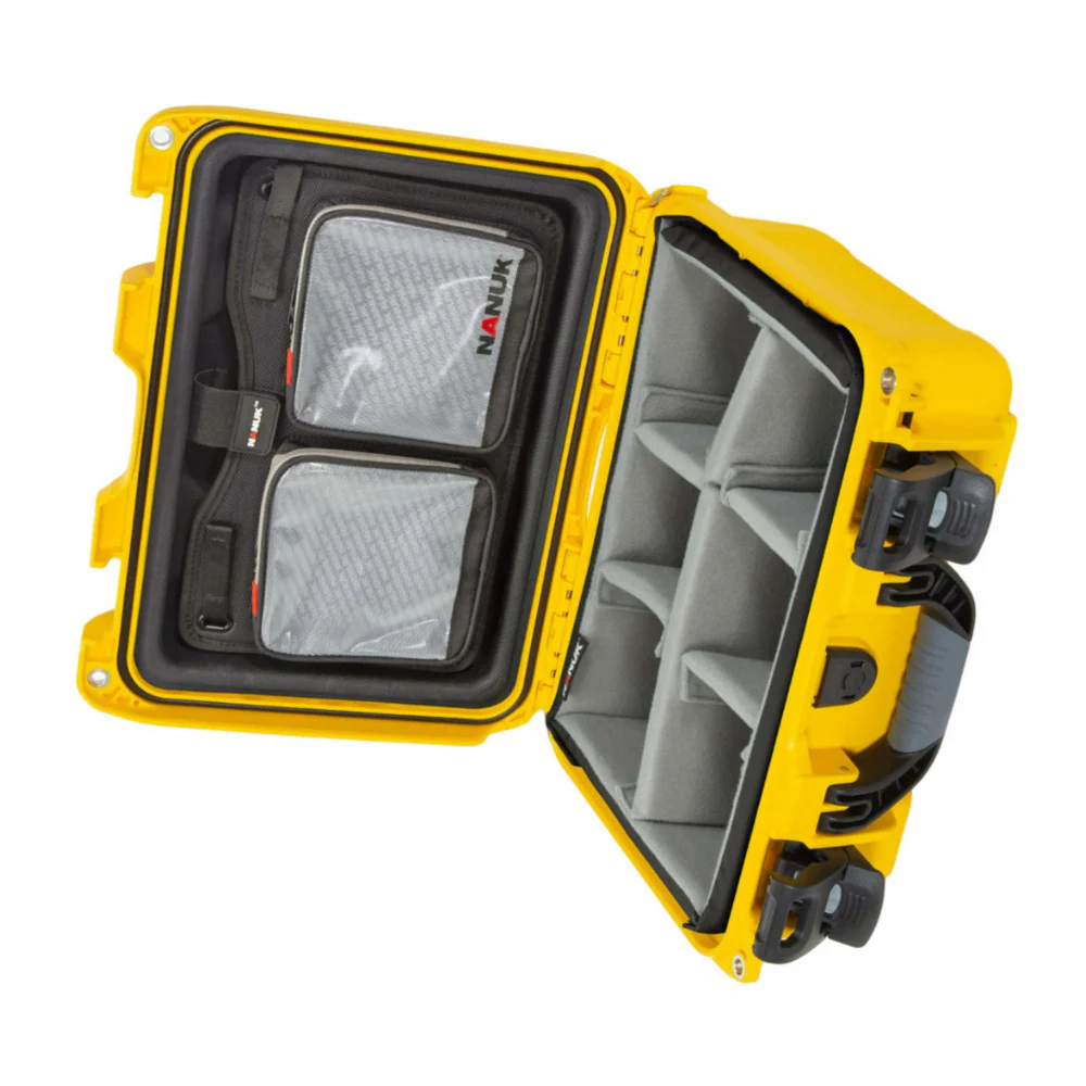 Nanuk 915 Pro IP67 Rated Impact-Resistant Hard Case with Soft Grip and Ergonomic Handle (Yellow) - Image 3