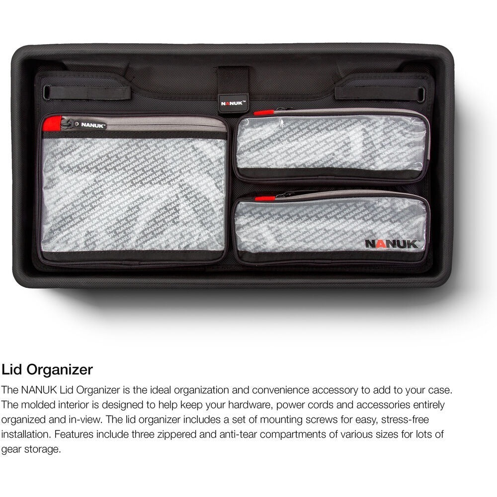 Nanuk 935 Waterproof Wheeled Hard Case with Foam and Lid Organizer (Orange) - Image 5