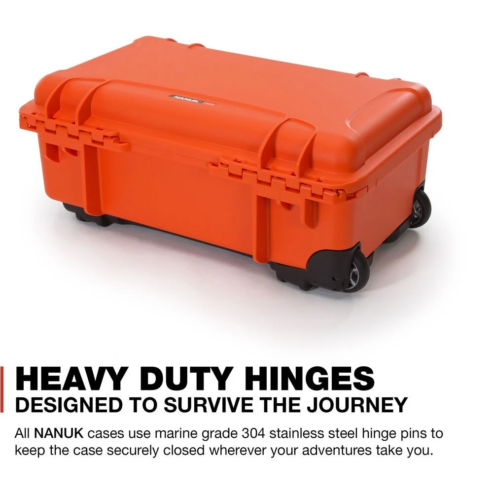 Nanuk 935 Waterproof Wheeled Hard Case with Foam and Lid Organizer (Orange) - Image 6