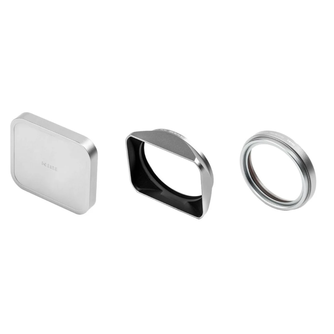 NiSi X100 Series NC UV Filter Kit with 49mm Filter Adapter and Metal Lens Hood (Silver)