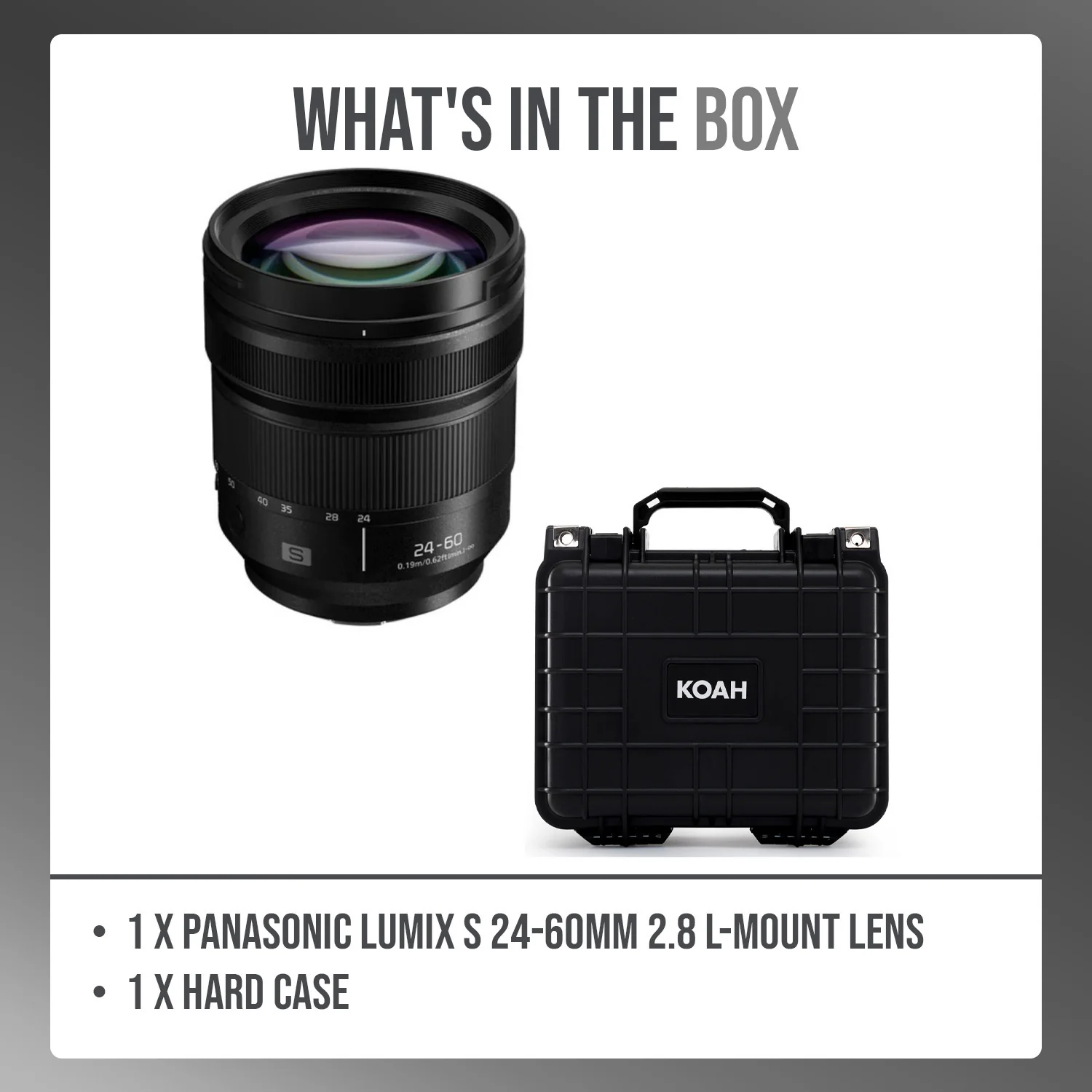 Panasonic LUMIX S Series 24-60mm F2.8 L-Mount Lens Bundle with Case - Image 9