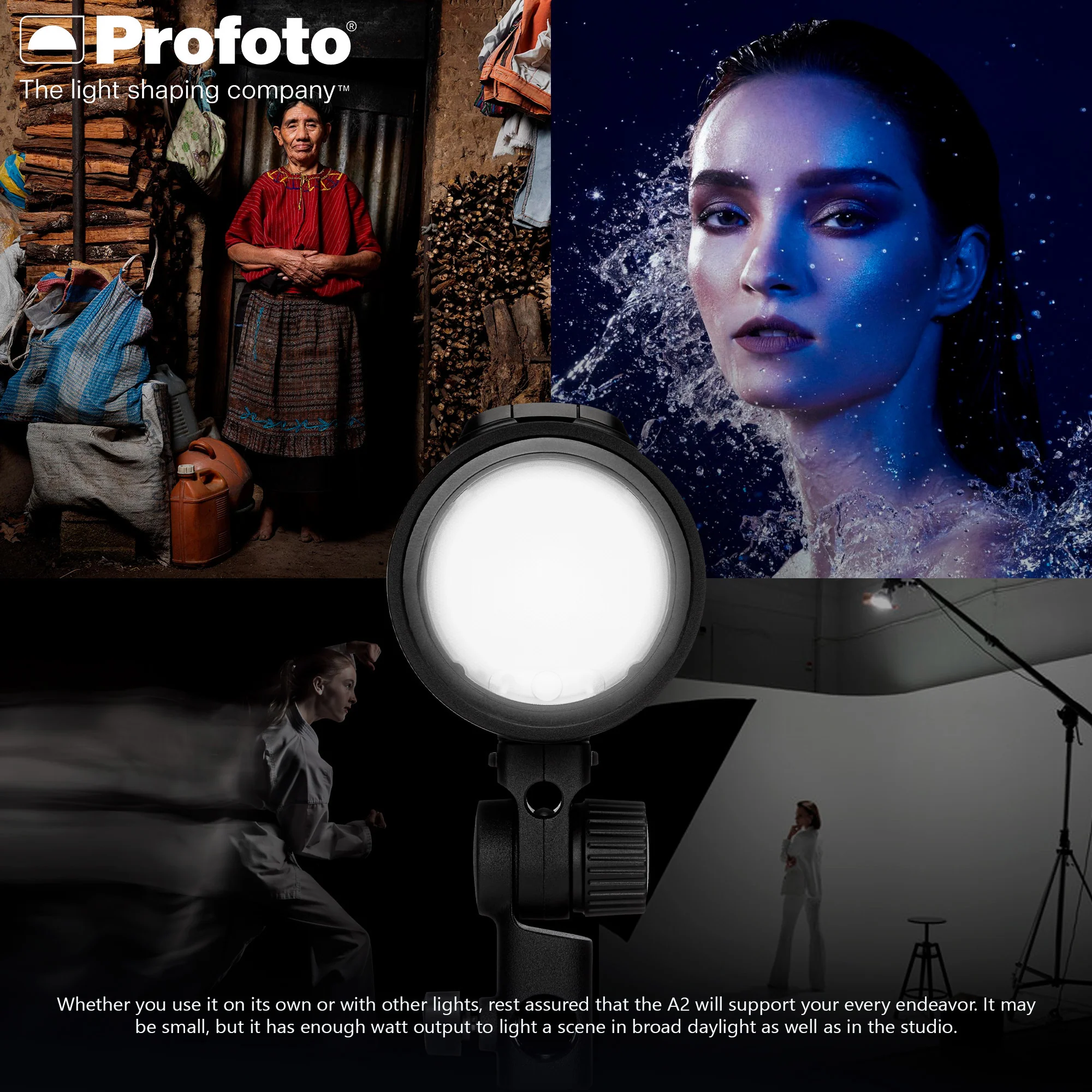 Profoto A2 Monolight with Clic Softbox 2.7-Feet Octa and Clic Softgrid 2.7-Feet Octa Bundle - Image 5