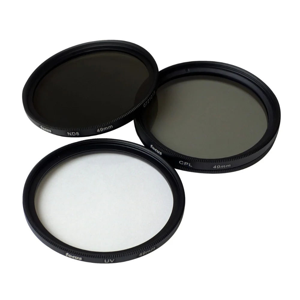 Focus Pro Series 3-Piece 49mm Lens Filter Kit (UV/CPL/ND8) - Image 2