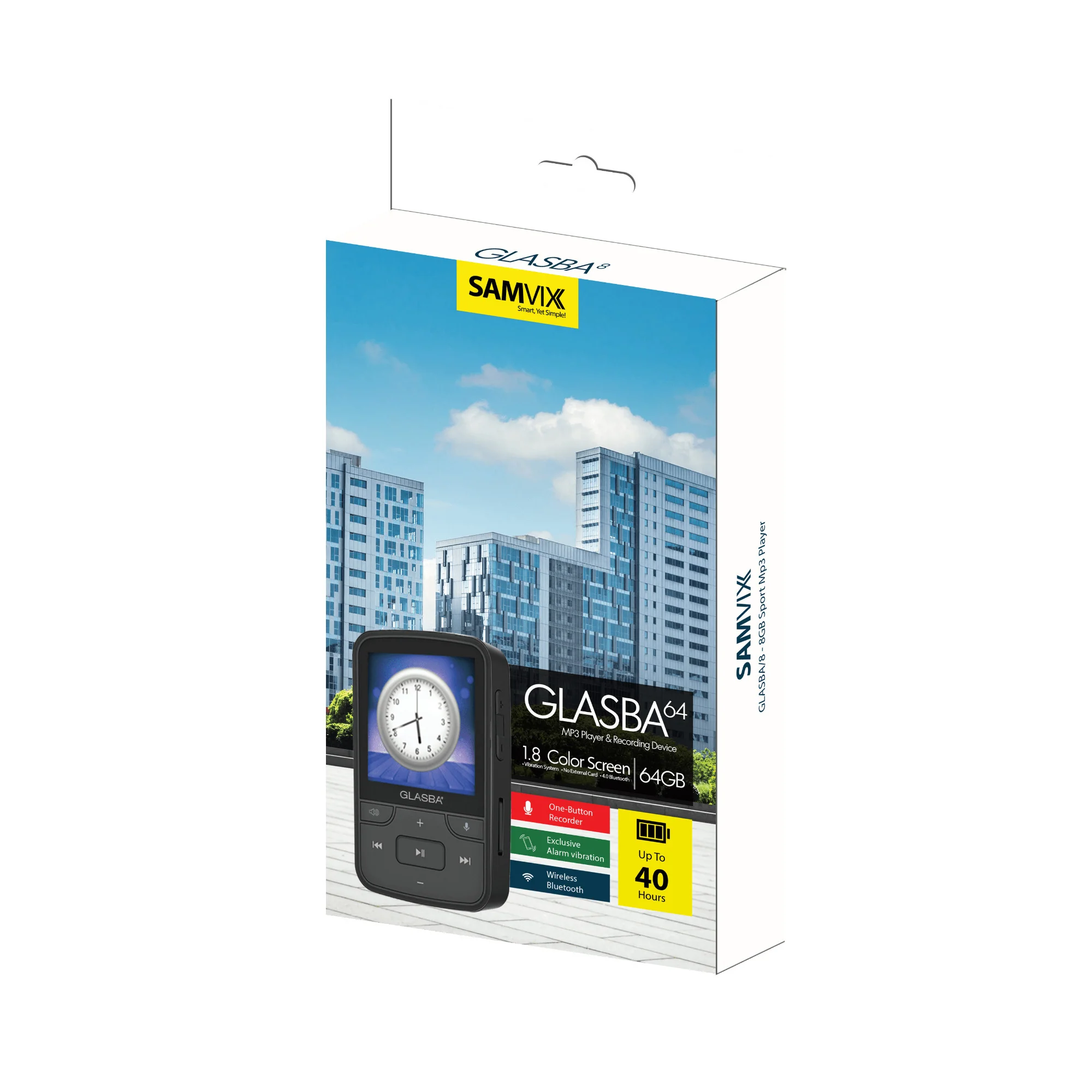 Samvix GLASBA 64GB Kosher MP3 Player with Bluetooth and Samvix Books (Black) - Image 2