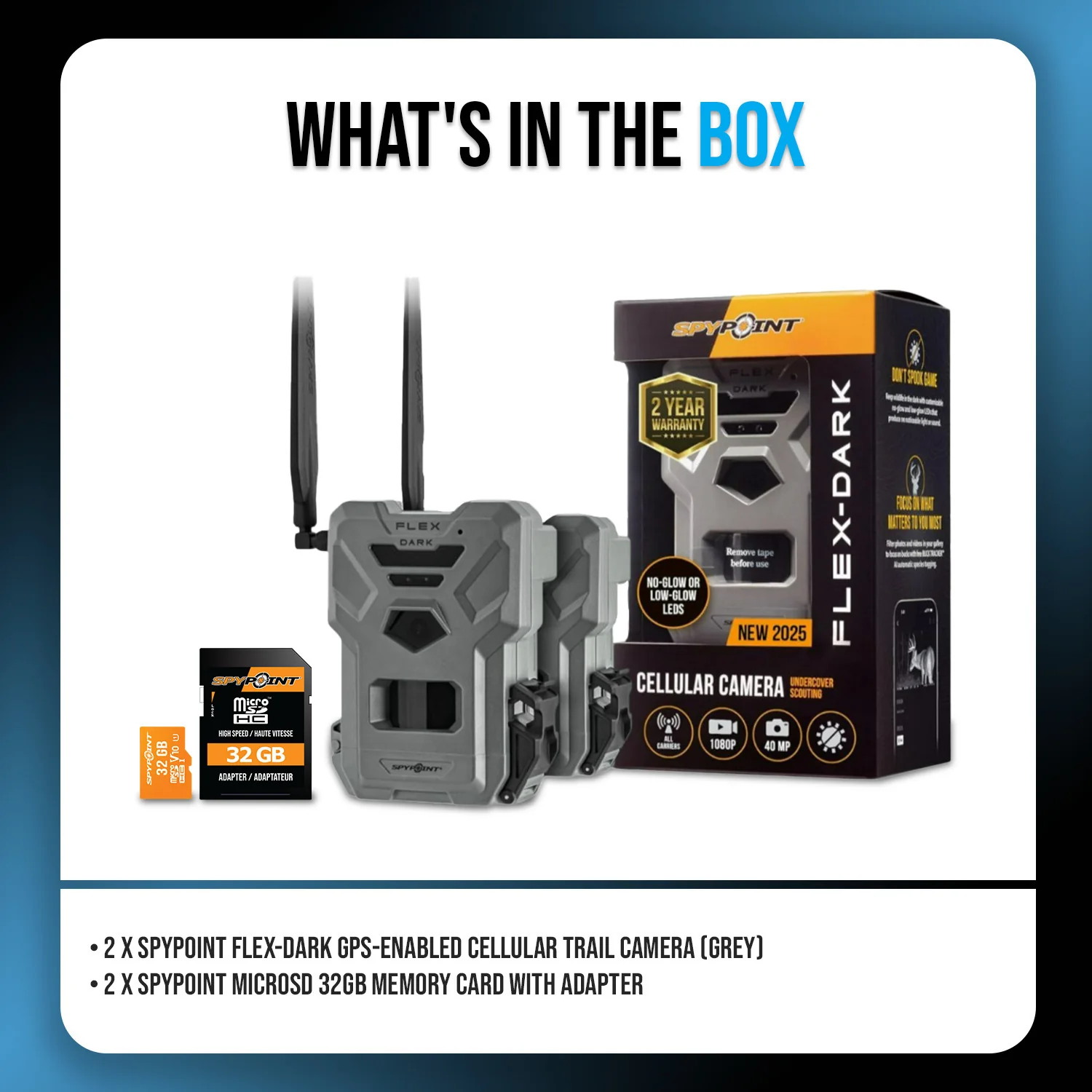 Spypoint FLEX-DARK GPS-Enabled Cellular Trail Camera (Gray, 2-Pack) Bundle - Image 7