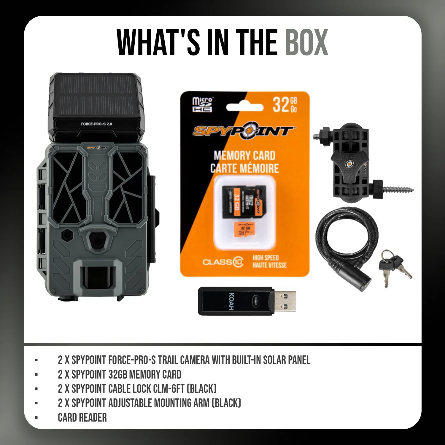 Spypoint FORCE-PRO-S 2.0 Trail Camera (2-Pack) Bundle with Accessories - Image 8