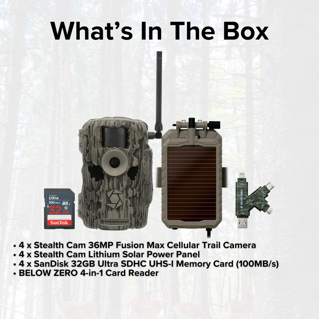 Stealth Cam 36MP Fusion Max Cellular Trail Camera with 80-Feet Detection Range (2-Pack) x 2 Bundle - Image 6
