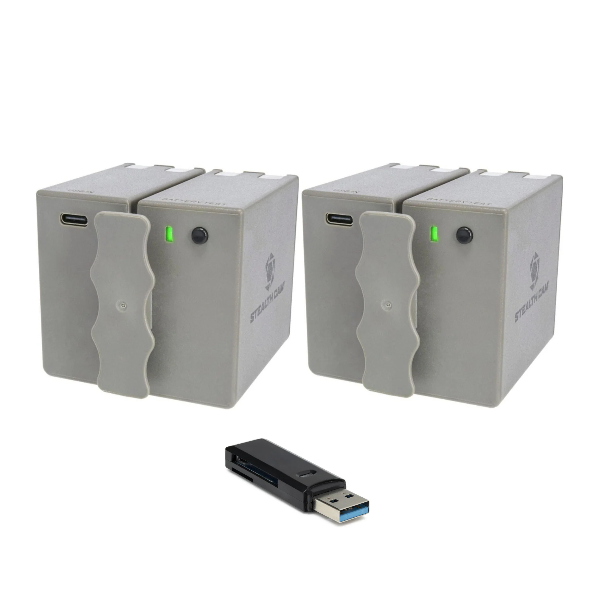 Stealth Cam 360 Cam Max Cartridge Lithium Battery 2-Pack with Card Reader Bundle