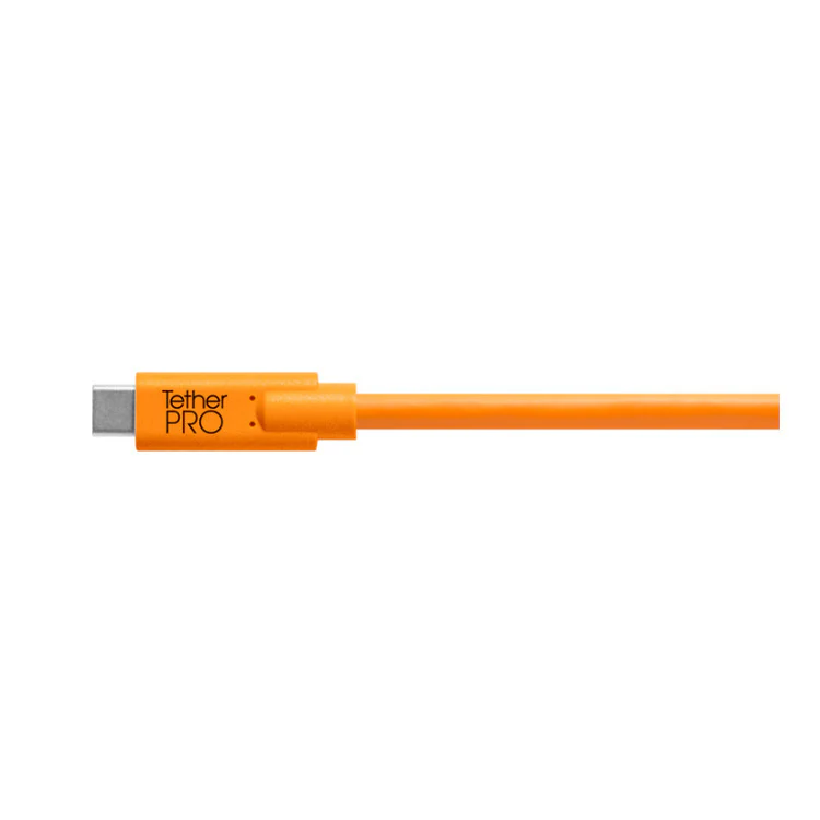 Tether Tools TetherPro USB Type-C Male to 5-Pin Mini-USB 2.0 Type-B Male Cable (15-Feet, Orange) - Image 2