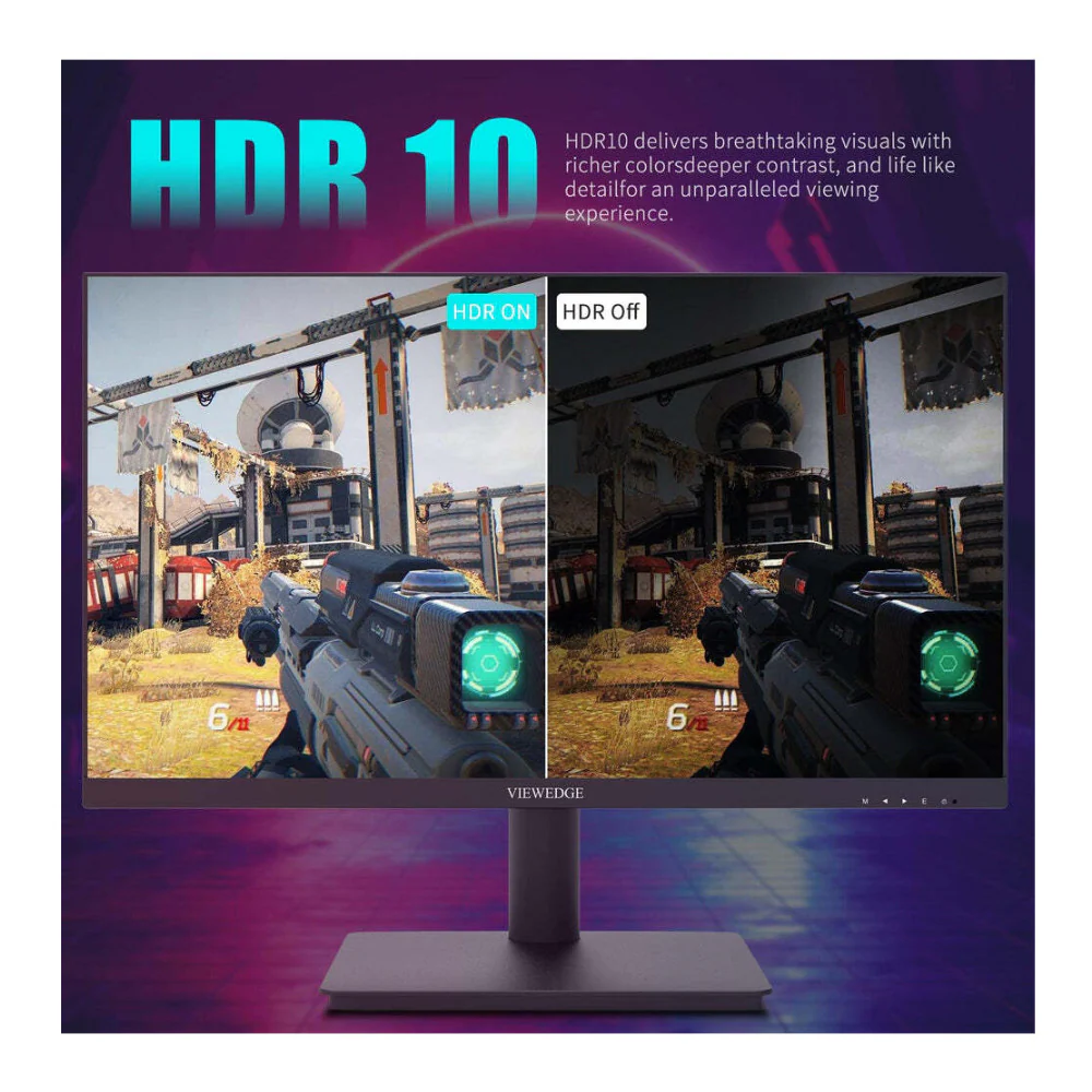 Viewedge 24-inch Gaming Monitor, 165Hz Frameless IPS Panel, Full HD (Black) - Image 6
