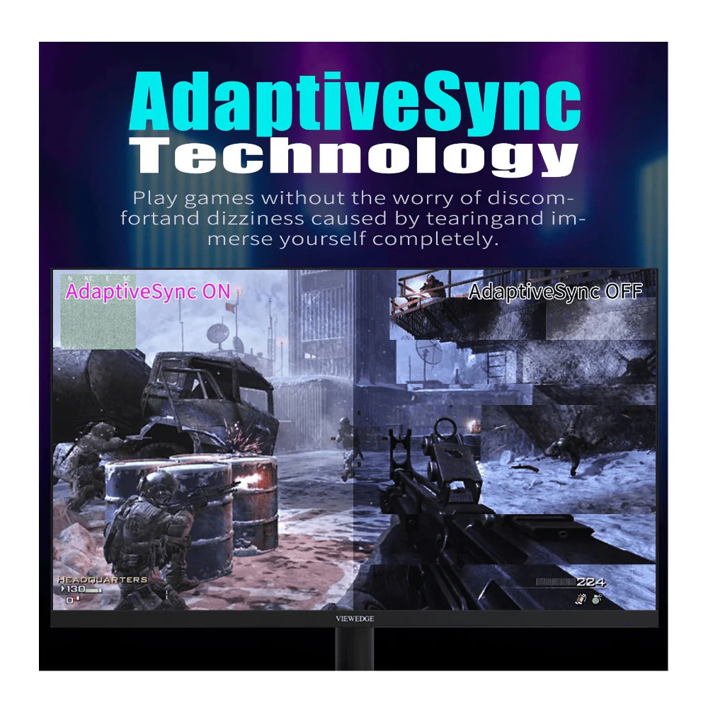 Viewedge 27 Inch Gaming Monitor Full HD 1080p,180Hz Refresh Rate with Built-In Speakers - Image 6